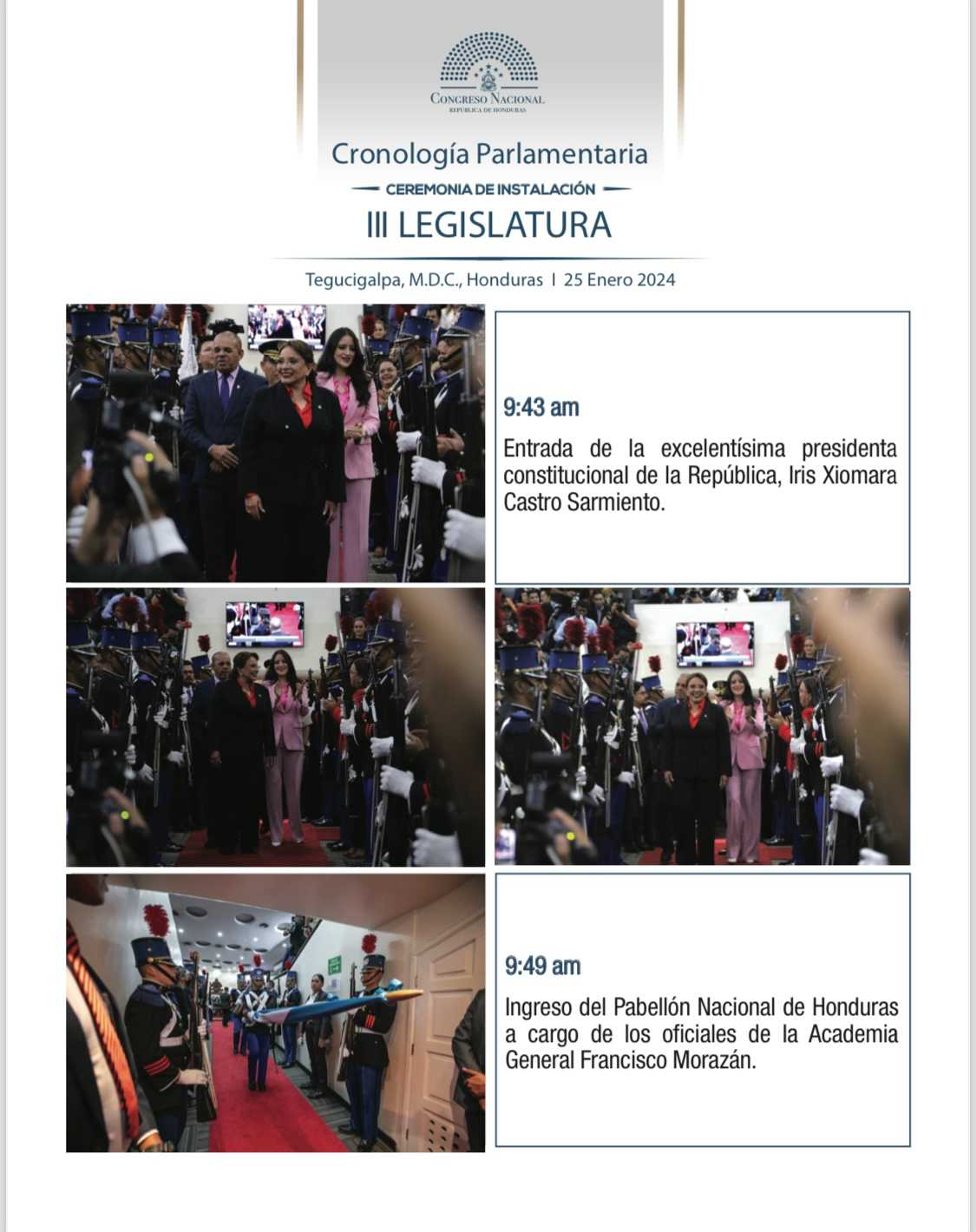 Cronología Parlamentaria Instalación III Legislatura 